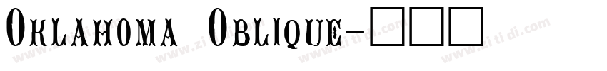 Oklahoma Oblique字体转换